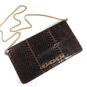 GM Studio Gisela Muller Brown Snakeskin Purse